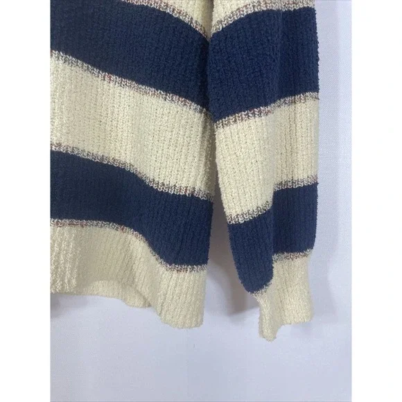 Madewell Striped Lakeville Pullover Sweater in Navy/ Cream Size XS - Picture 5 of 8